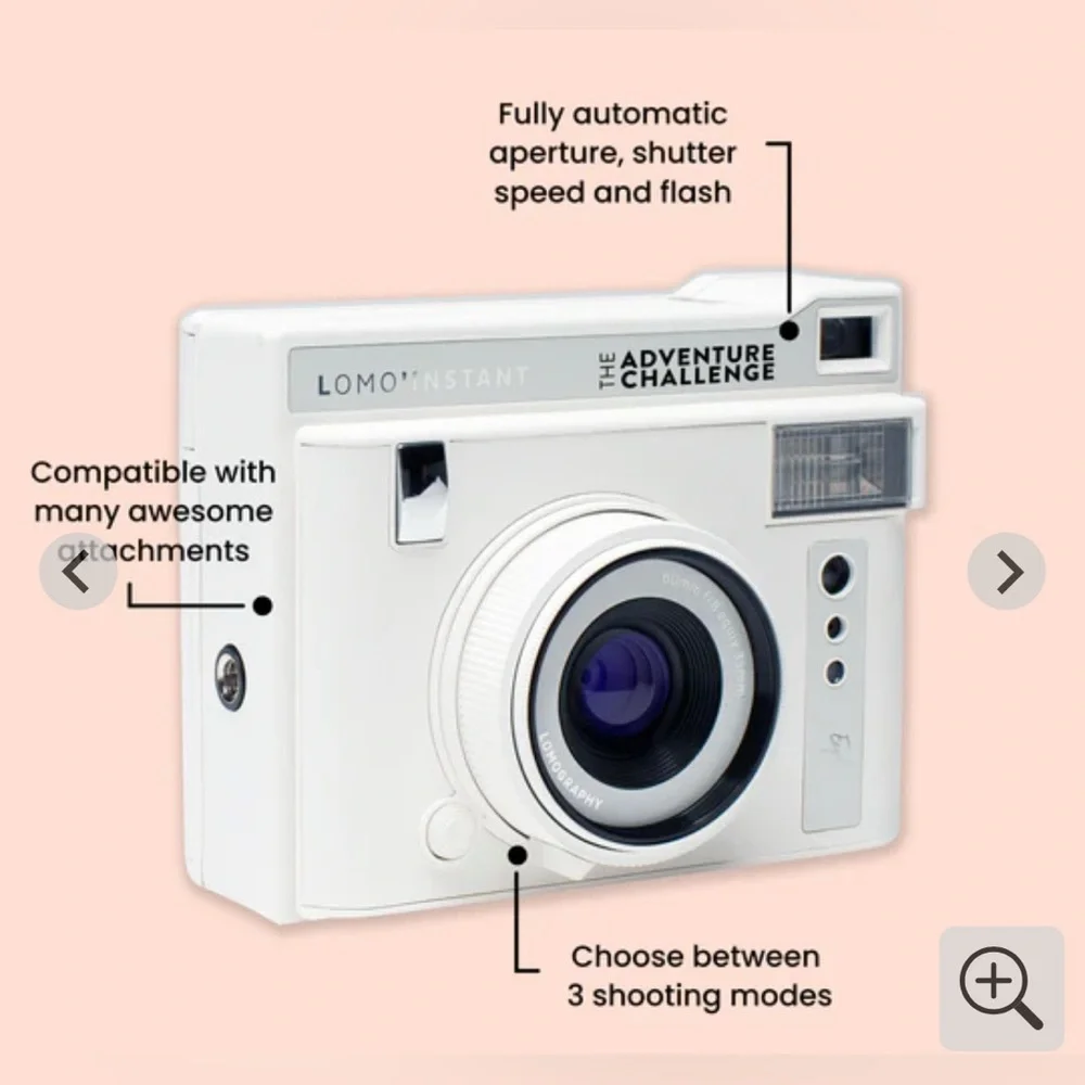NIB lomography x The Adventure Challenge Lomo’Instant Automat Camera, White - Picture 6 of 11